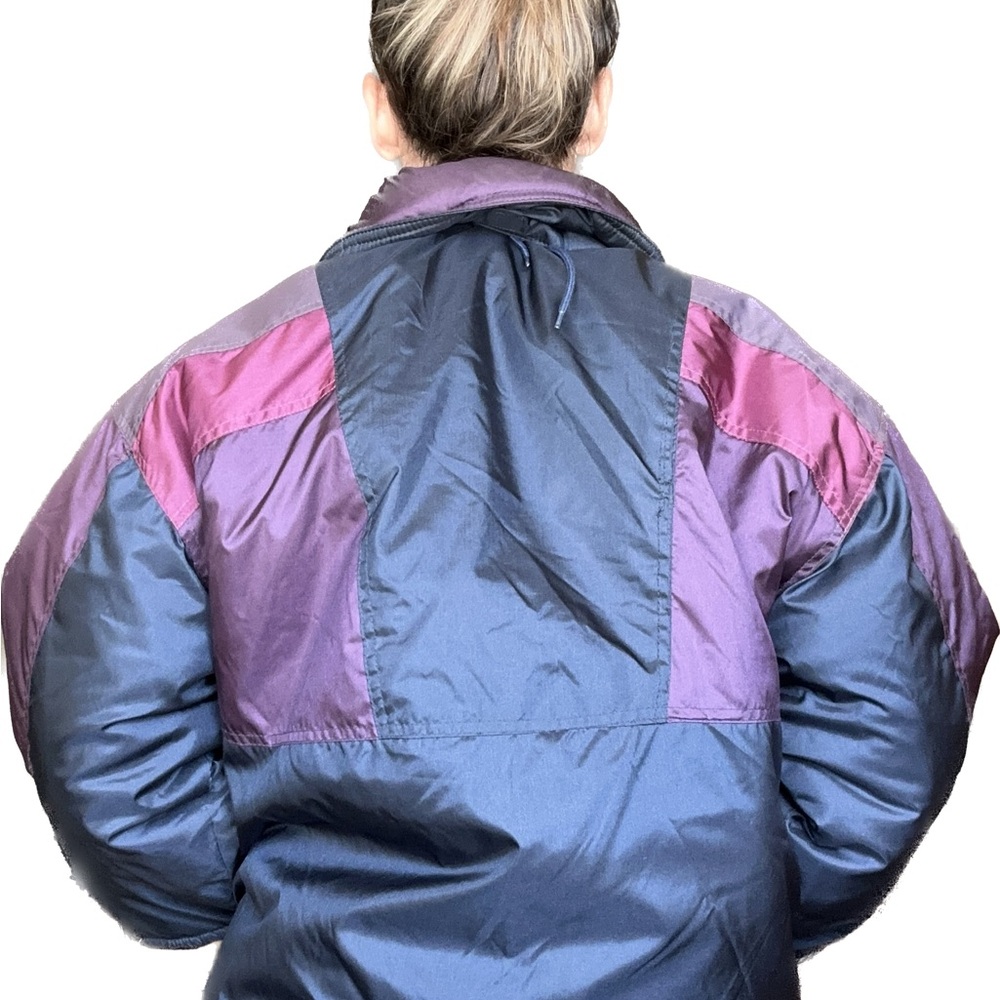 Vintage Extreme Limit 90’s Purple and Dark Blue Puffer Winter Jacket - Picture 4 of 14